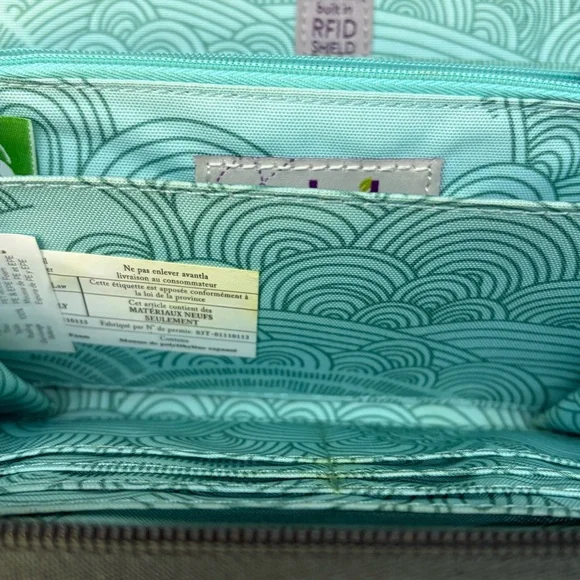 Haiku balsam green, wristlet, zippered, wallet, multi card holder - Picture 8 of 15